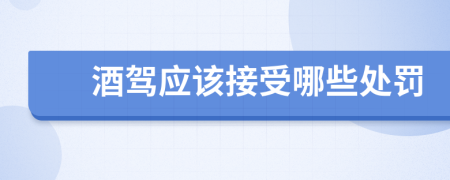酒驾应该接受哪些处罚