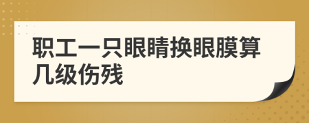 职工一只眼睛换眼膜算几级伤残