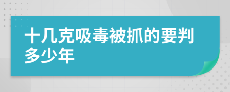十几克吸毒被抓的要判多少年
