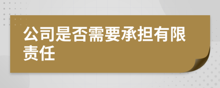 公司是否需要承担有限责任