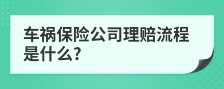 车祸保险公司理赔流程是什么?