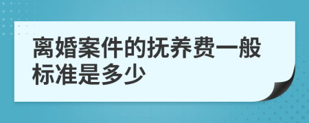 离婚案件的抚养费一般标准是多少