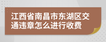 江西省南昌市东湖区交通违章怎么进行收费