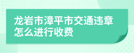 龙岩市漳平市交通违章怎么进行收费
