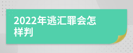 2022年逃汇罪会怎样判