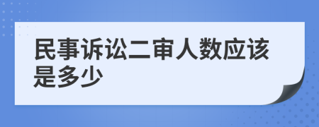 民事诉讼二审人数应该是多少