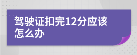 驾驶证扣完12分应该怎么办