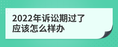 2022年诉讼期过了应该怎么样办