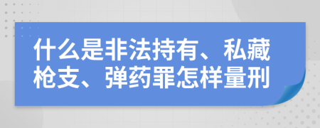 什么是非法持有、私藏枪支、弹药罪怎样量刑