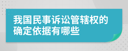 我国民事诉讼管辖权的确定依据有哪些