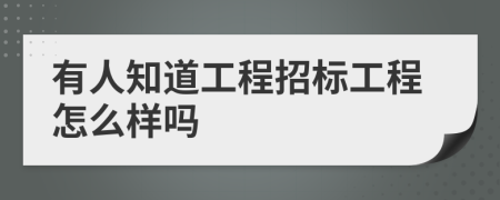 有人知道工程招标工程怎么样吗