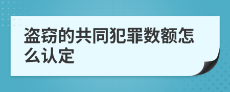 盗窃的共同犯罪数额怎么认定