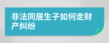 非法同居生子如何走财产纠纷