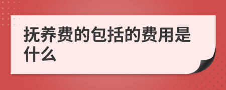 抚养费的包括的费用是什么