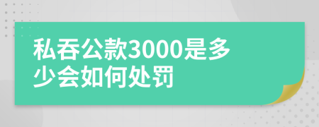 私吞公款3000是多少会如何处罚