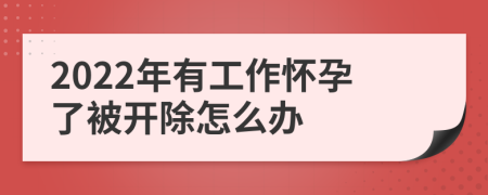 2022年有工作怀孕了被开除怎么办
