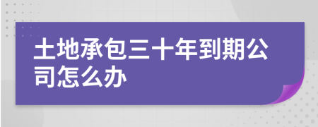 土地承包三十年到期公司怎么办