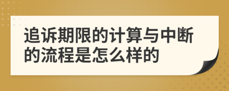 追诉期限的计算与中断的流程是怎么样的