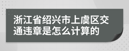 浙江省绍兴市上虞区交通违章是怎么计算的