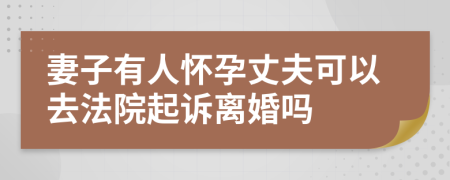 妻子有人怀孕丈夫可以去法院起诉离婚吗