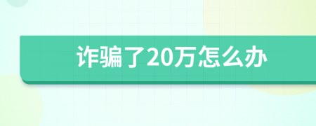 诈骗了20万怎么办