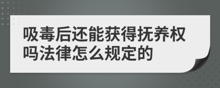 吸毒后还能获得抚养权吗法律怎么规定的