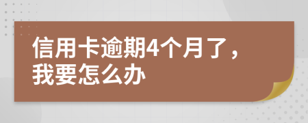 信用卡逾期4个月了，我要怎么办