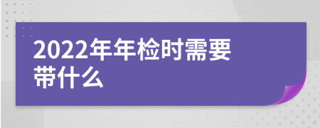 2022年年检时需要带什么
