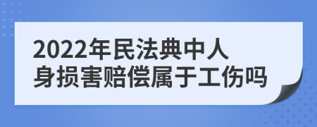 2022年民法典中人身损害赔偿属于工伤吗