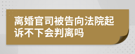 离婚官司被告向法院起诉不下会判离吗