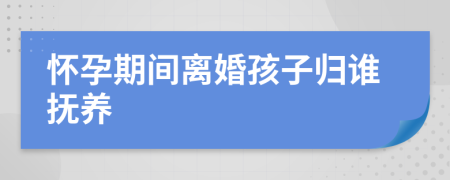 怀孕期间离婚孩子归谁抚养