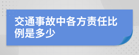 交通事故中各方责任比例是多少