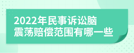 2022年民事诉讼脑震荡赔偿范围有哪一些