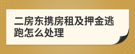 二房东携房租及押金逃跑怎么处理