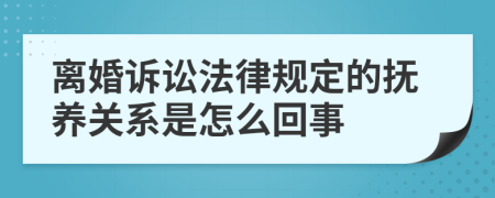 离婚诉讼法律规定的抚养关系是怎么回事