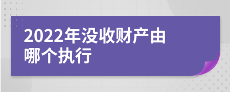 2022年没收财产由哪个执行