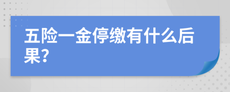 五险一金停缴有什么后果？