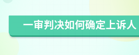 一审判决如何确定上诉人