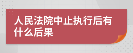 人民法院中止执行后有什么后果