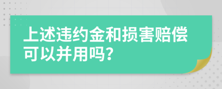 上述违约金和损害赔偿可以并用吗？