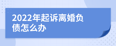 2022年起诉离婚负债怎么办