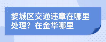 婺城区交通违章在哪里处理？在金华哪里