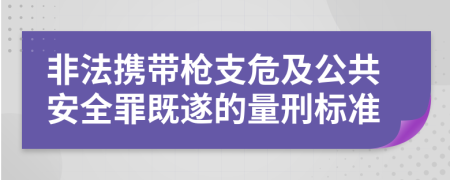 非法携带枪支危及公共安全罪既遂的量刑标准