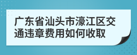 广东省汕头市濠江区交通违章费用如何收取