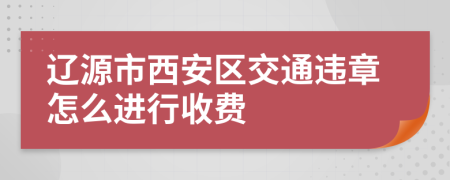 辽源市西安区交通违章怎么进行收费