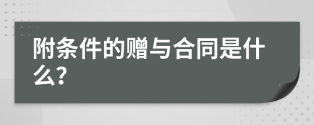 附条件的赠与合同是什么？