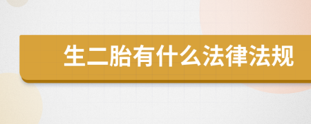 生二胎有什么法律法规