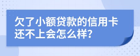 欠了小额贷款的信用卡还不上会怎么样？