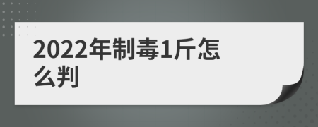 2022年制毒1斤怎么判