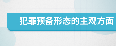 犯罪预备形态的主观方面